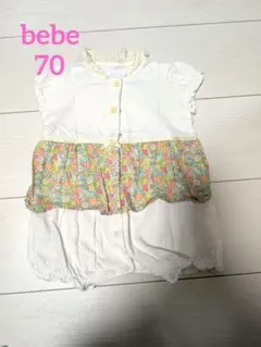 【USED】bebe リバティ―プリントロンパース　70