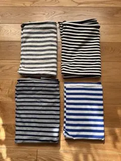 CHECK&STRIPEボーダー生地4点セット＋おまけハギレ
