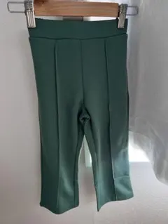 グリーン スリムフィット 長ズボン