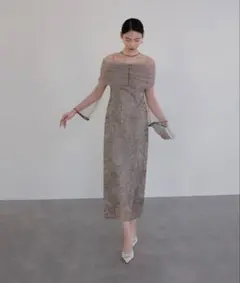 美品 Leja ドレス グレー S 結婚式 2次会 - メルカリ