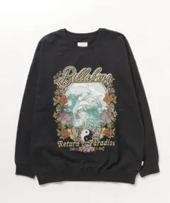 BILLABONG ビラボングラフィックプリントクルーネックスウェットトレーナー