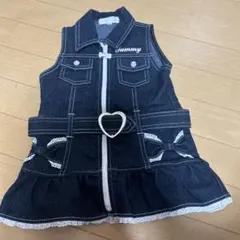 デニムジャンバースカート 90 ワンピース　女の子　キューティヤミー