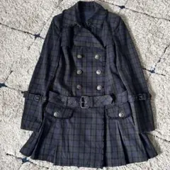 【希少✨】バーバリーブルーレーベル　トレンチコート　ベルト　プリーツ　フリンジ