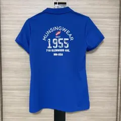 美品★【Munsingwear】マンシングウェア 半袖 ポロシャツ ブルー Mのサムネイル