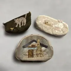 ハンドメイド パッチワーク ポーチ 3点セット