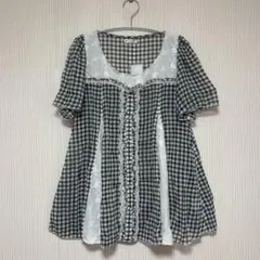 新品タグ付 axes femme ギンガムチェックチュニック フェアリーグランジのサムネイル