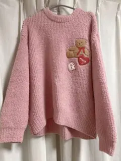 ジェラートピケ ベビモコベアさがらプルオーバー＆パンツセット ピンク