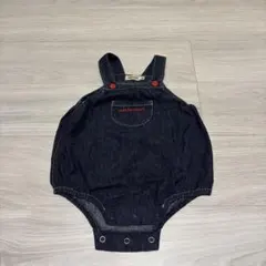 MIKI HOUSE デニムオーバーオールロンパース M