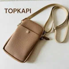 【美品】TOPKAPI トプカピ サコシュ　スマホショルダー　キャメルベージュのサムネイル