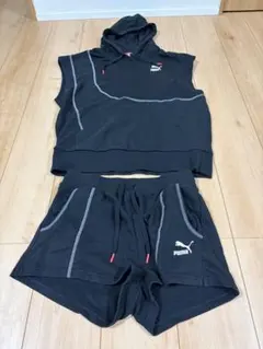 PUMA ノースリーブパーカー ショートパンツ セットアップ