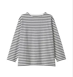 無印良品 洗いざらし太番手ボートネック九分袖Ｔシャツ メンズXS