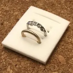 GU リング 2点セット ゴールドカラー シルバーカラー