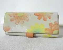 良品　ペルケ　perche　レザー　本革　マルチカラー　花柄　長財布　レディースのサムネイル