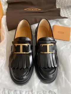 【極美品】TOD'S トッズ タイムレスローファー フリンジ付き