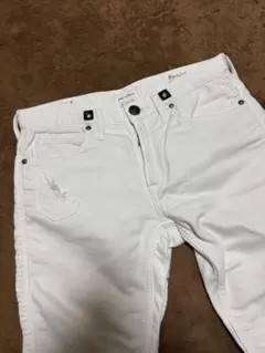 ホワイトスキニーデニムl