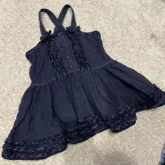 メゾピアノ　mezzo piano デニム ジャンバースカート 120