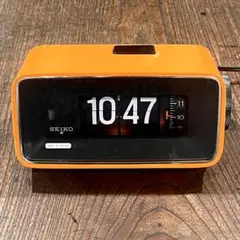SEIKO パタパタ時計 オレンジ 昭和レトロ