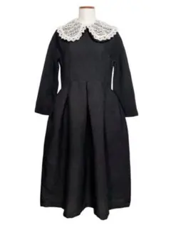 コム・デ・ギャルソン　ブラック レース襟 Aラインワンピース 長袖 2026年最新】COMME des GARCONS レディース 長袖・七分袖ひざ丈