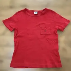 プチバトー　レッド Tシャツ 110cm ボート刺繍付きのサムネイル