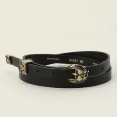 極美品 MAISON BOINET ゴールドバックルレザーベルト フランス製