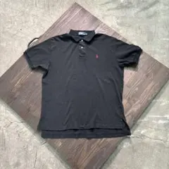 8SM1 Ralph Lauren ポロシャツ　黒　L 古着 used