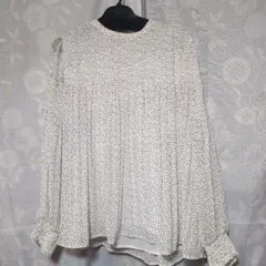 OPAQUE.CLIP ドット柄長袖シャツ