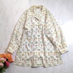 東京ブラウス　花柄　日本製　サイズM レトロ古着