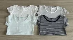 UNIQLO コットンフライスインナー　半袖　90 4枚