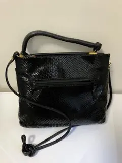 黒　ショルダーバッグ　ポシェット　2WAY