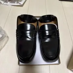 値下げ！黒ローファー スリッポン　28cm かかと踏み