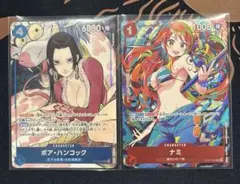 ワンピースカード　ハンコック　ナミ　プロモ　パラレル