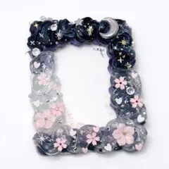 B8 夜桜 ホイップデコ トレカケース ハンドメイド 硬貨ケースデコ 春