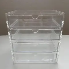 無印良品 重なるアクリルケース2段引出 2個セット 仕切りつき