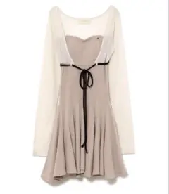 andmary Lona ribbon mini dress