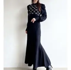 RESEXXY モノグラムマーメイドニットワンピース