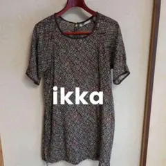 【ikka】レディースチュニック！花柄 半袖チュニックのサムネイル