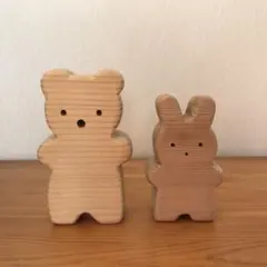 木製 くまとうさぎ
