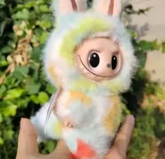 ラブブ Labubu ぬいぐるみ レインボー ドラゴン カラフル 着せ替え服