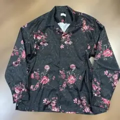 y2k archive花柄　シャツ　ジュンレッド　ブラック　バラ　ローズ柄のサムネイル