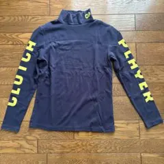 クラッチプレイヤー メンズゴルフウェア ハイネック長袖トップス M 紺色ネイビー