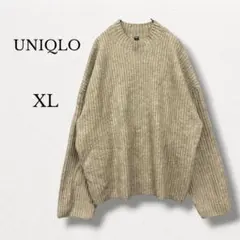 ♡ユニクロ【XL】スフレヤーンモックネックニット セーター 大きいサイズ