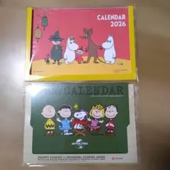 ニッセイ2026卓上カレンダームーミン&スヌーピー
