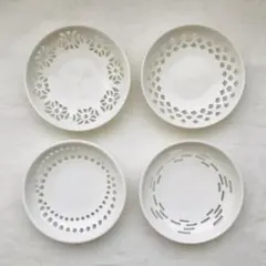【4枚価格】ほたる小皿　蛍手　豆皿　取皿　漬物皿　お祝い　9cm
