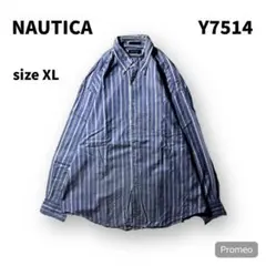 【即購入OK】NAUTICA 長袖シャツ　サイズXL ブルー