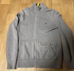 POLO RALPH LAUREN ジップアップニット グレー