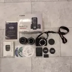 一眼レフデビューに❣️ Canon EOS Kiss F ダブルレンズセット EOS Kiss デジタル一眼 キヤノン CANON F レンズキット 中古