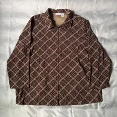 80s vintage TALON 3xl 総柄 シャツジャケット ボックス