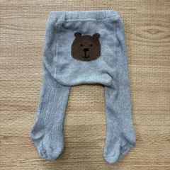 GAP くまタイツ くまケツ 0-12m ベビータイツ グレー