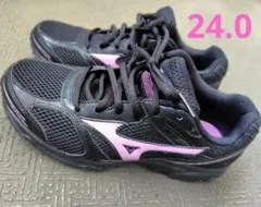 Mizuno シューズ ブラック/ピンク 24.0のサムネイル