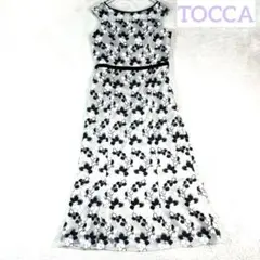 トッカ Bicolored Flower Emb Dress 刺繍 ワンピース